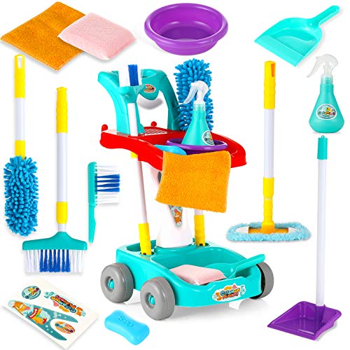 Pretend Play Housekeeping Supplies Kit for Boys and Girls