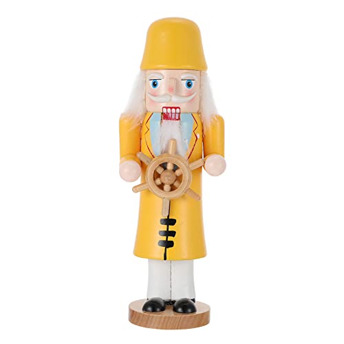 PRETYZOOM Captain Nutcracker Traditional Wooden Nutcracker Figurine Christmas Halloween Decor for Shelves and Tables 9.8"