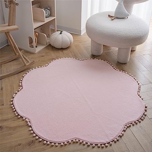Princess Pink Rug for Girls Bedroom