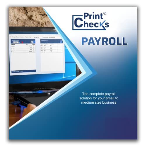 Print Checks Payroll - 2023 Payroll software for Windows 10/11 - CD - Includes 12 month license