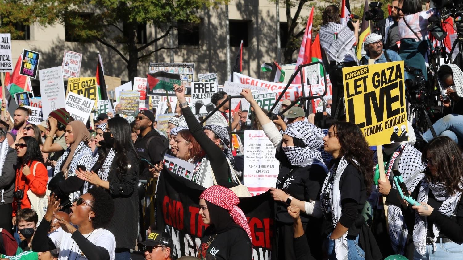 Pro-Palestine Protesters Rally Outside The White House In Washington D.C