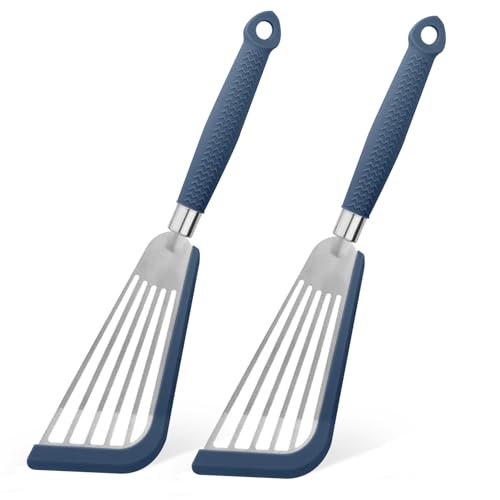 Tefrey Silicone Spatula Set With Kitchen Tongs, Nonstick Seamless