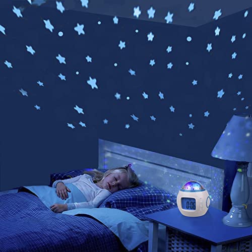 Projection Night Light Alarm Clock for Kids