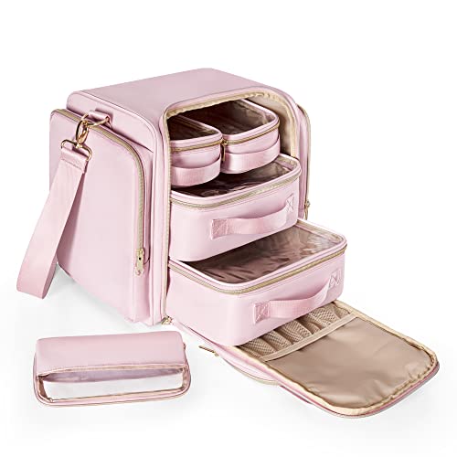 Prokva Travel Makeup Bag with Removable Cases