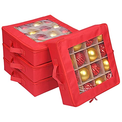  Holiday Cheer Premium Christmas Ornament Storage with