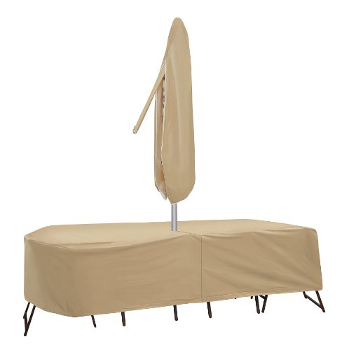 Protective Patio Table and Chair Set Cover 80 Inch x 96 Inch Tan
