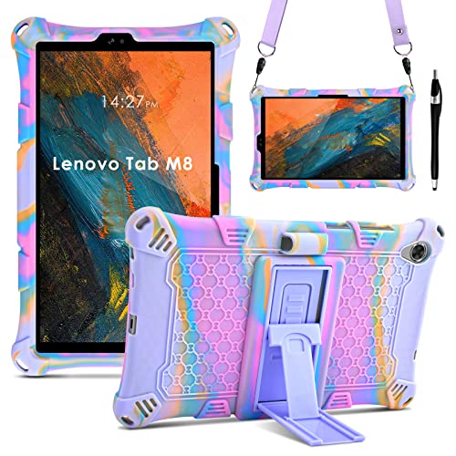 Protective Silicone Case for Lenovo Tab M8 with Folding Stand