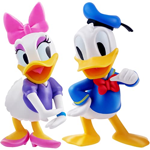 PSMILE 2PCS Cute Version Solid PVC Donald Duck Daisy Duck Figure Action Figure Set Cake Decoration