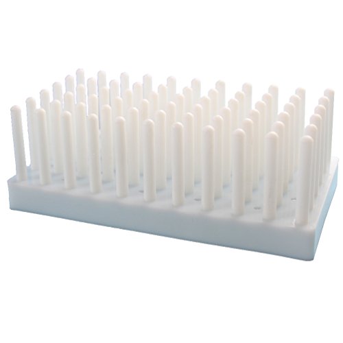 PUL FACTORY Plastic Test Tube Stand for Drying Test Tube 6x11 (White, 66-Well)