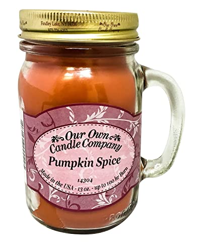 Pumpkin Spice Scented Mason Jar Candle