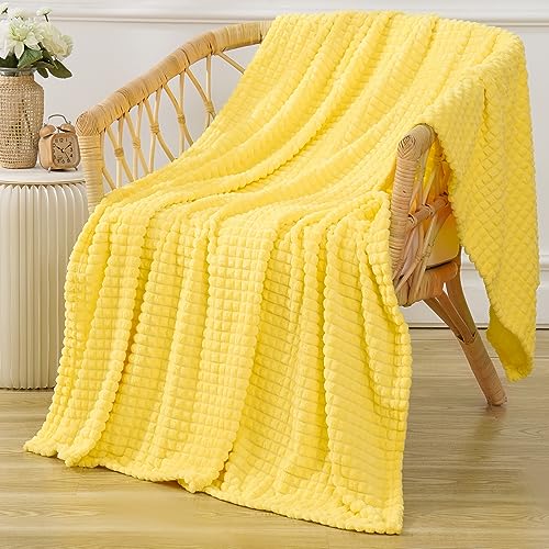 Puncuntex Yellow Throw Blanket