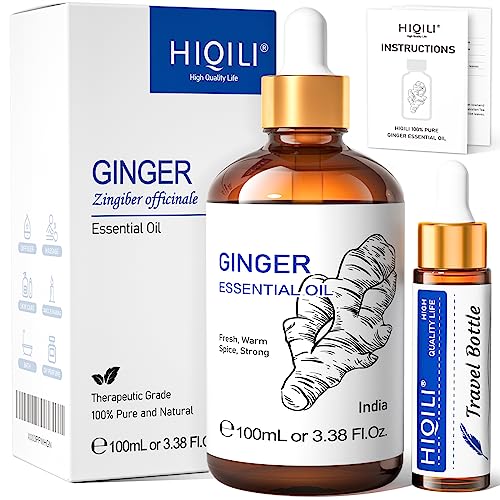 Pure Ginger Essential Oil for Lymphatic Drainage Massage