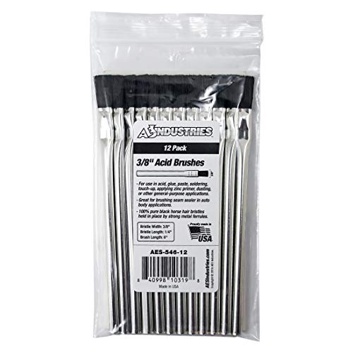 Pure Horsehair Acid Brush - 12 Brush Pack