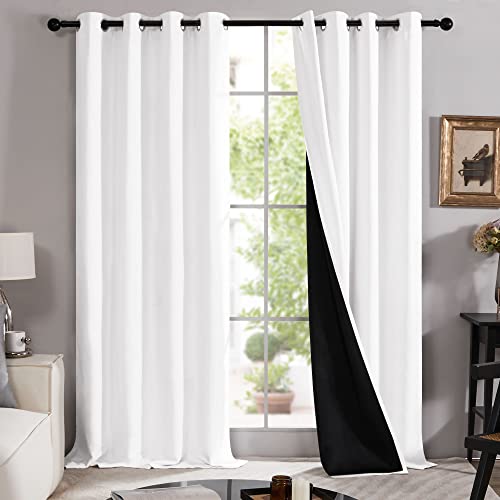 Pure White Blackout Curtains for Bedroom and Living Room