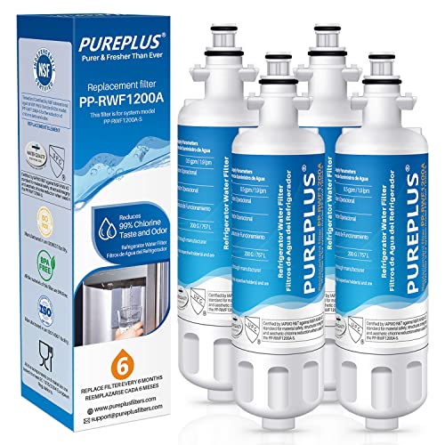 PUREPLUS 9690 Replacement Water Filter for Kenmore and LG Refrigerators - 4 Pack