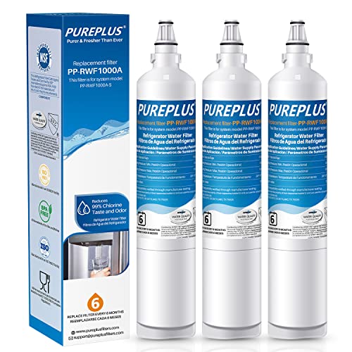 PUREPLUS Water Filter for LG & Kenmore Refrigerators, 3-Pack