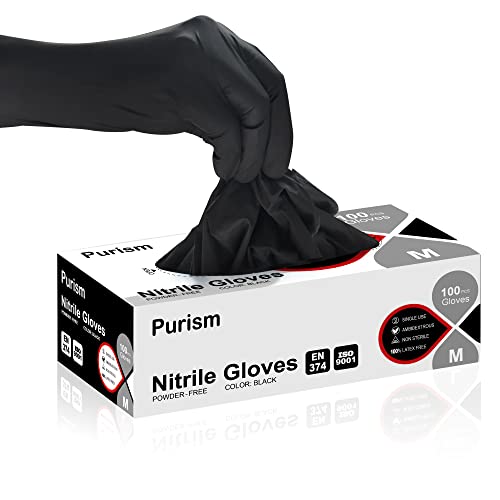 Purism Black Nitrile Gloves