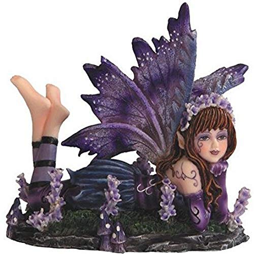 Purple And Blue Fairy Garden Statue