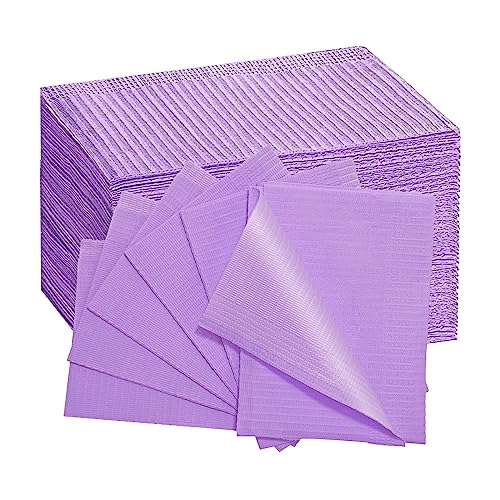 Purple Disposable Dental Bibs