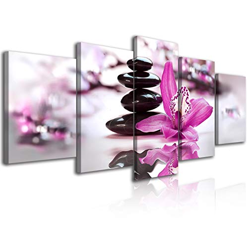 Purple Zen Wall Art Orchid Floral Canvas Prints