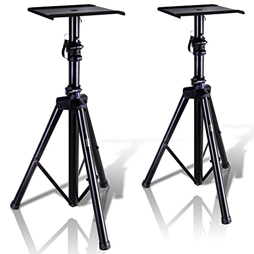 Pyle Dual Studio Monitor Speaker Stands - Heavy Duty Tripod Pair