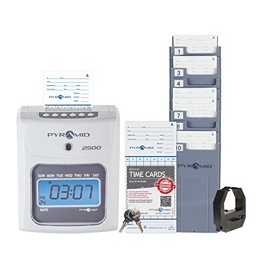 Pyramid Time Systems 2500 Small Business Time Clock Bundle