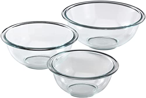 Simax Large Glass Mixing Bowl: 3.6 qt Large Glass Bowl - Oven Safe Bowls - Borosilicate Glass Serving Bowl - Glass Bowls for