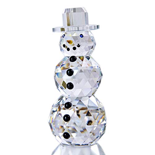 QFkris Crystal Snowman Figurines Collectibles