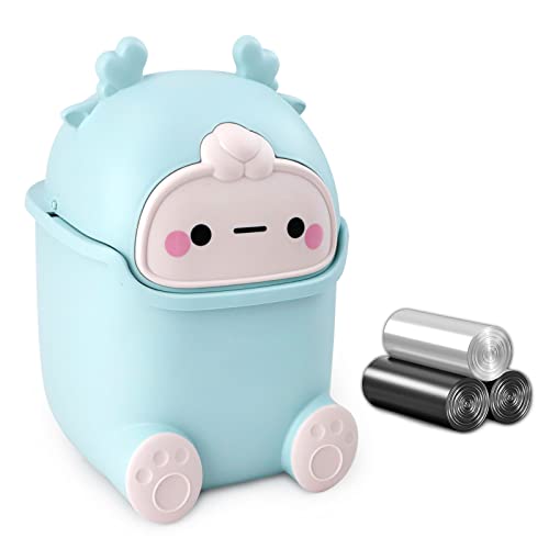 QLFJ-FurDec Cute Desktop Trash Can Wastebasket