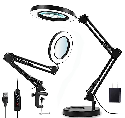 Qsky 2-in-1 Magnifying Lamp