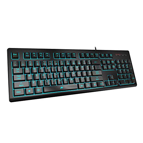 Quiet Gaming Keyboard with LED Backlight