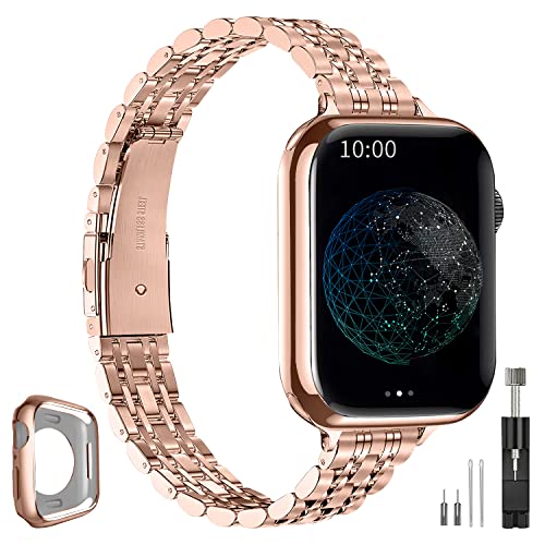 QUNDAXI Rose gold Apple Watch Band