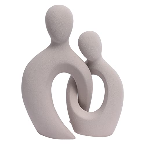 Quoowiit Ceramic Couple Sculptures for Home Decor