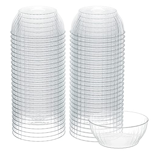 R-kay 6 Oz Clear Plastic Bowls - 50 Pack