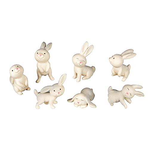 Rabbit Figures Decor Animal Toys Set