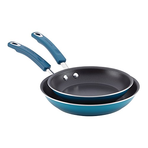 Rachael Ray Nonstick Fry Pan Set - 9.25 and 11 inch, Blue