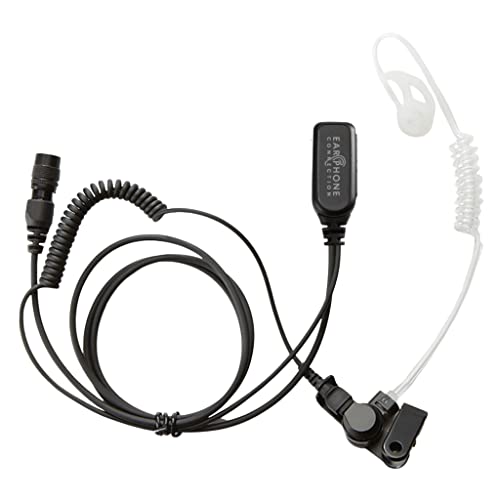 Radio Earpiece, Hawk Lapel Microphone, Quick Release Replacement, Earphone Connection, Fits Quick Release Adapters