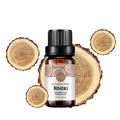 RAINBOW ABBY Hinoki Essential Oil,100% Pure Aromatherapy Oil for Diffuser, Massage, Spa - 10ml