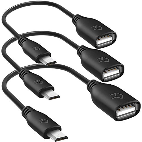 Rankie Micro USB to USB 2.0 Adapter, 3-Pack