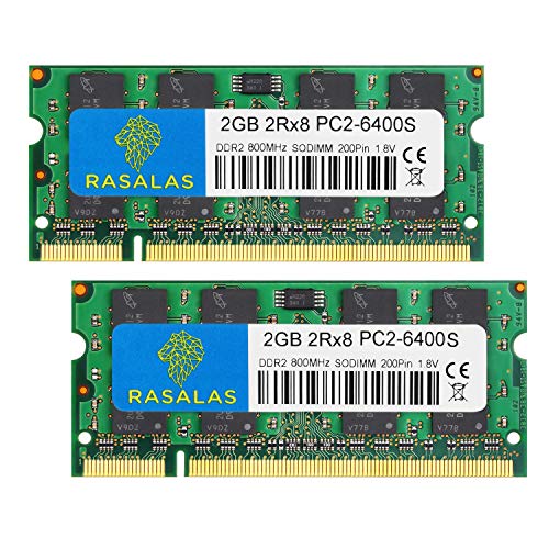 Rasalas DDR2 PC2-6400 DDR2 800 Sodimm DDR2 4GB Kit