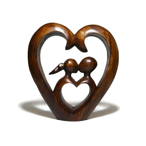 RaTeak Wooden Love Couple Sculpture