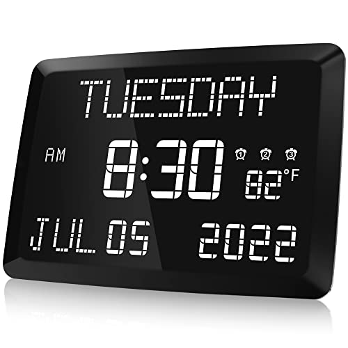 Raynic Digital Clock with Large Display and Adjustable Settings