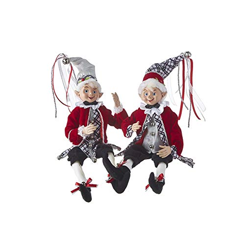 RAZ Imports Christmas Elf Figurine Set