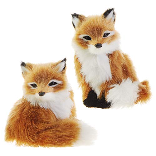 RAZ Imports Fox Figurine Ornaments - Set of 2