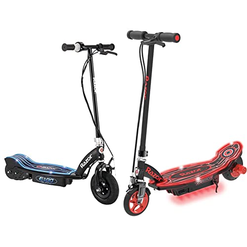 Razor Electric Scooters for Kids Ages 8+ - LED Lights, Powerful Motors, and Long-lasting Batteries