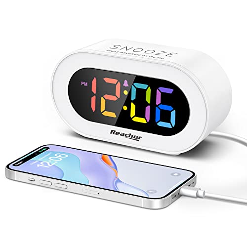 REACHER Kids Alarm Clock with USB Charger