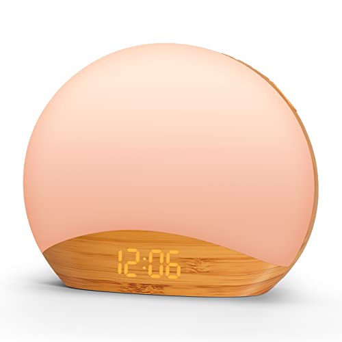 REACHER Wooden Sunrise Simulation Alarm Clock