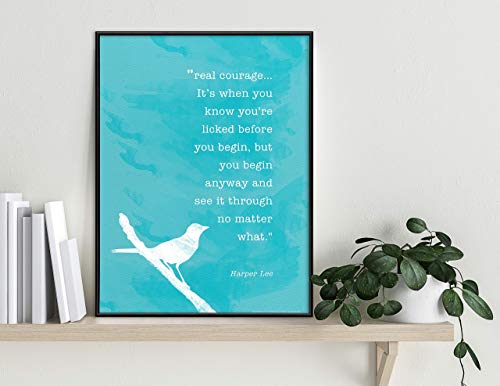 Real Courage Harper Lee Quote Poster