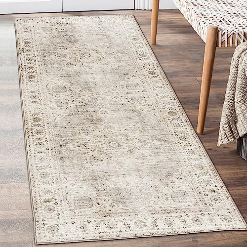 ReaLife Washable Rug - Stain Resistant, Non-Shed - Eco-Friendly, Non-Slip - 2'6" x 10'