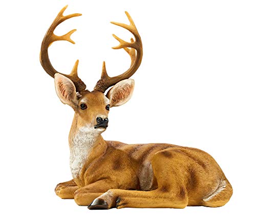 Realistic 13" H Resin Buck Statue - Perfect Home and Garden Decor Piece